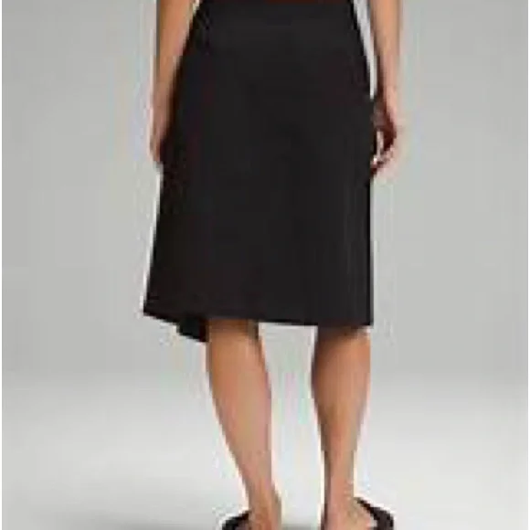 NEW Lululemon A line high rise wrap skirt Elegant Black Women's Skirt - Picture 2 of 5